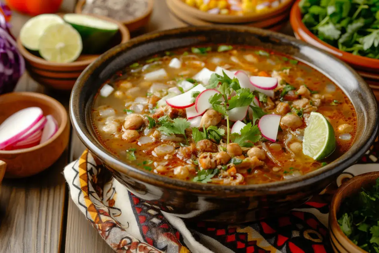 Pyszny pomysł na zupę pozole z ciecierzycą, rzodkiewką i limonką. Idealna na chłodne dni.