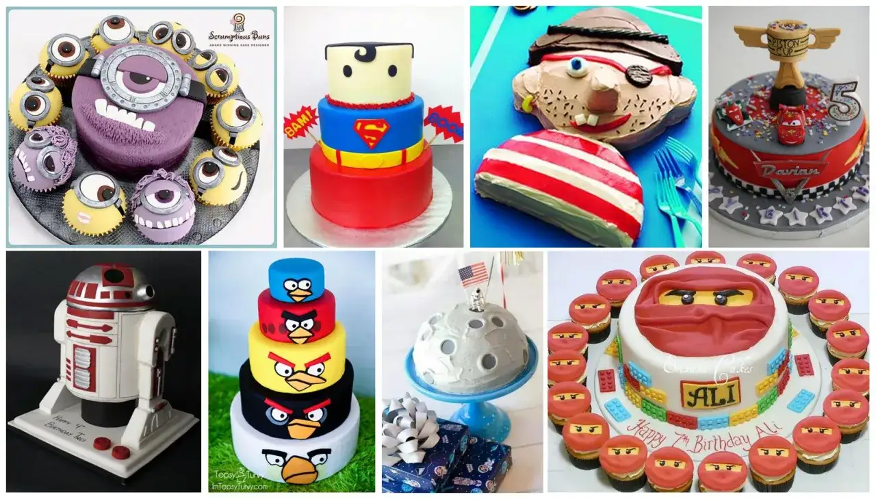 Kreatywne torty dla chłopców: Minionki, Superman, pirat, Auta, R2-D2, Angry Birds, księżyc, Ninjago.